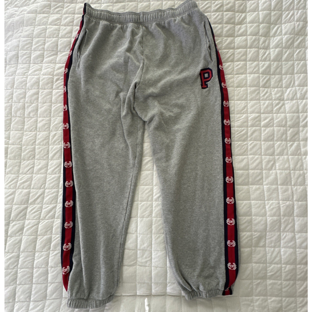 Victoria's Secret Sweatpants Womens Large Gray Love Pink Baggy Oversized Slouchy - Picture 2 of 12
